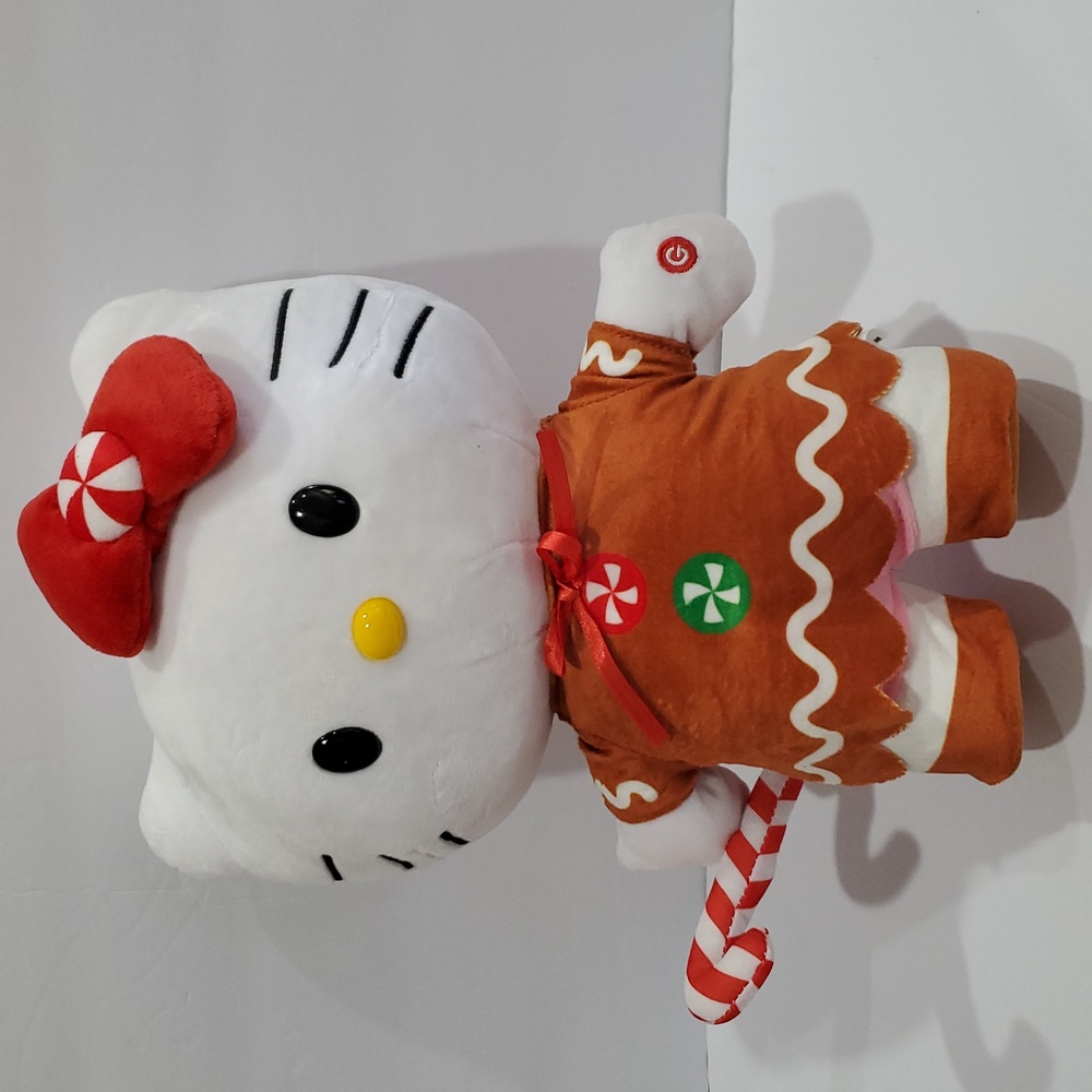 Hello Kitty gingerbread theme musical animated dancing  plushie Xmas decor‎ new